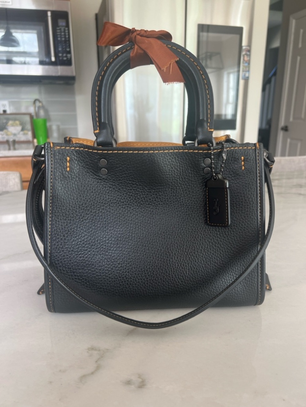 Coach 1941 Rogue 25 Black Pebbled Leather